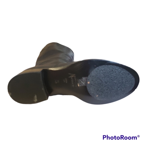 GUESS Marciano Black Genuine Leather Knee High Flat Riding Boots - Size 5 / 35 - Picture 5 of 5